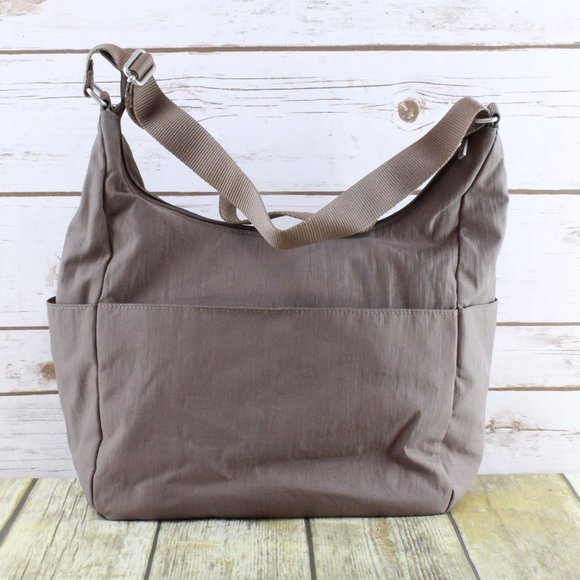 BAGGALLINI Brown Nylon Medium Shoulder Strap Bag - Picture 3 of 8